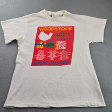 Vintage STAINS Woodstock 1969 Festival T-Shirt Hanes Single Stitch Medium USA picture