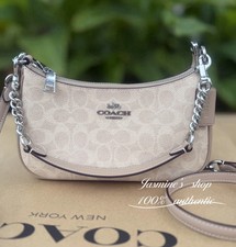 NWT COACH CV933 Teri Shoulder Bag In Signature Canvas Ships from US picture