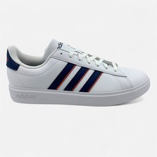 Adidas Grand Court 2.0 White Dark Blue Preloved Scarlet Mens Athletic Sneaker picture