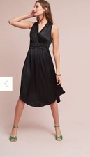 NWT Anthropologie size S La Habana dress in black midi length sleeveless picture