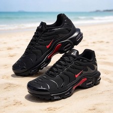 Nike Air Max Plus  Men Shoe Running Sneaker Black Red Trainer picture