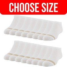 8 Pairs Gold Toe Girl's Everyday Liner No Show Socks White - Choose Medium/Large picture
