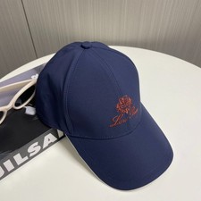 Loro Piana Casual Baseball Cap Navy Blue Lightweight Embroidered Logo Unisex Hat picture