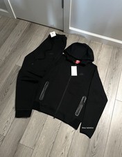 Nike Tech Fleece Full-Zip Hoodie & Joggers Set Black Sizes S-XL |FREE SHIPPING| picture