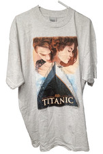 Vintage 1998 Titanic T Shirt Movie Promo Leonardo Dicaprio Kate Winslet ONE SIZE picture