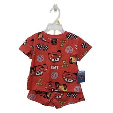 NWT Disney Pixar Cars Lightning McQueen Boys 2 Piece Pajama Set 2T Red picture