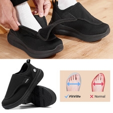FitVille Diabetic Shoes Men Extra Wide Slip-On Shoes Swollen Feet Pain Relief picture