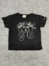 Pablo Picasso French Pastry T Shirt Womens M Black Art Graphic Boxy Cotton Tee picture