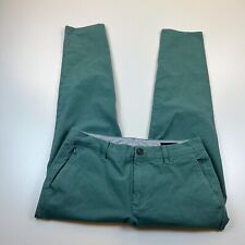 Bonobos Chino Pants Mens 30x28 Green Flat Front Slim Taper Cotton Stretch Casual picture