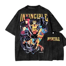 Invincible Vintage Comic Superhero Graphic T Shirt Streetwear Tee picture
