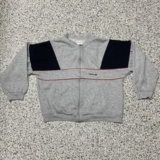 VTG 80's Adidas Embroidered Logo Black, Grey, & Red Zip Up Jacket Size L Large picture