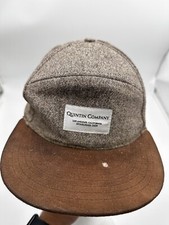 Vintage Quintin Company Flat Bill Hat One Size Adjustable Brown picture