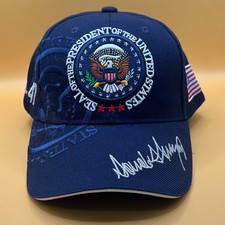 US President Seal Raised Embroidery Signature Baseball Cap Trump Hat picture