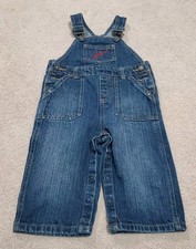 Gymboree Rock On 2008 Size 12-18 months Overalls Blue Denim Red Guitar picture