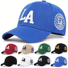 LA Baseball Cap Los Angeles California Embroidery Logo Stylish Adjustable Hats picture
