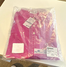 Peter Millar Crown Ease Men’s Short Sleeve Collared Polo Rhubarb L AX075497 picture