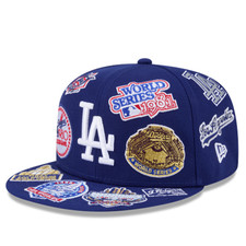 New Era Los Angeles Dodgers 59FIFTY All Over Men's Fitted Hat Blue Cap picture