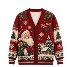 Personalized Custom Christmas Knitted Cardigan picture