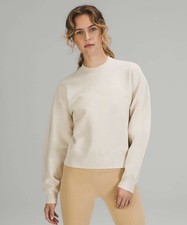 Lululemon All Around Crewneck Sweater White Opal Size 6 picture