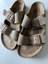 Birkenstock Germany Made Arizona Soft Foot Suede Slide Womens Size 5 N 36 Shoes picture