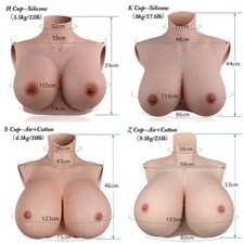 H K S Z Cup Huge Boobs Silicone Breast Forms Breastplate Crossdresser Drag Queen picture