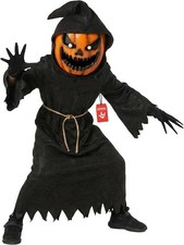Kids Evil Pumpkin Monster Costume Boys Girls Scary Halloween Monster Robe S - XL picture
