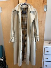 Vintage 80s Burberry medium trench coat authentic women picture