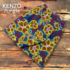 KENZO JUNGLE Vintage Floral Wrap Skirt Japan Size 66 Cotton Multicolor 1500S picture