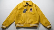 AUTHENTIC Avirex Icon Leather A1 BOMBER Jacket MENS GOLD YELLOW NEW ALL SIZES picture