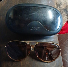 Carrera Porsche Design Men’s Aviator Sunglasses Gold Metal Frame Brown Tinted picture