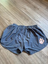 Clemson Tigers Gray Athletic Running Shorts – Paw Print Logo picture