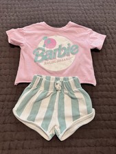 Barbie Toddler Girls Malibu Dreamin Shirt and Shorts Set Size 2T picture