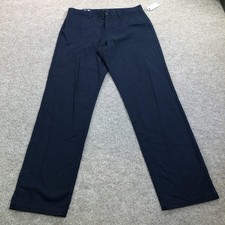 Nautica Pants Mens 32x32 Blue Classic Fit Canvas Chino Stretch Casual Fall picture