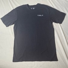Official Tesla Men's Wordmark Logo T-Shirt - Size Large Black picture