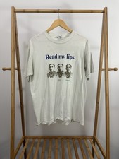 VTG Read My Lips I Need Valium Prescription Drug Worn Cotton T-Shirt Size XL picture
