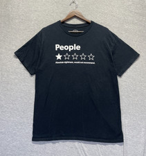 DOM T Shirt Mens Large Black People 1 Star Rating Nightmare Would Not Recommend picture