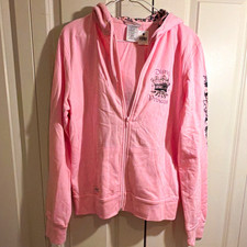 Walt Disney World Disney Parks Princess Pink Full Zip Hoodie Pockets L picture