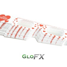 GloFX Heart Effect Paper Cardboard Diffraction Glasses Heart Shape - Pack of 50 picture