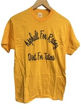 Vintage 70’s Motorcycle Racing Asphalt For Racing Dirt For Taters T Shirt Size M picture