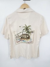 Vintage Tommy Bahama Silk Camp Shirt Womens Small 2003 Holiday Collection picture