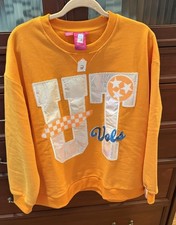 Queen Of Sparkles UT Vols Irradescent And Sequin Embellished Sweatshirt Large  picture