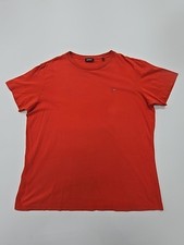 Diesel Men's Red T-Shirt Size L Regular Logo Crew Neck picture
