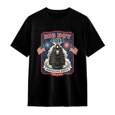 Big Boy 4014 Steam Locomotive America's 250th 1776-2026 Patriotic T-Shirt picture