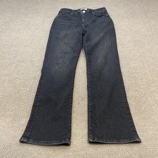 FRAME Le High Straight Long Jeans Womens 31 Charcoal Wash High Rise Stretch picture