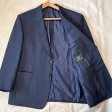 Vintage Paolo Gucci Blazer Navy Blue Old Money Wool Blazer 46R picture