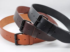 2 inch wide heavy duty premium full grain leather belt - Made in USA picture