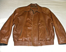 BALLY Italy Vintage Leather Bomber Jacket-Premium Hide-Rare 80s/90s Designer 38  picture