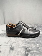 Bally FRENZ-NEW Shoes Mens Size 11 Black Leather Striped Casual Sneakers 627703 picture