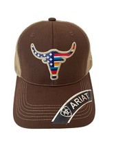 Ariat Mens B-Fit Shield Logo Mesh Back Snapback Cap Hat picture