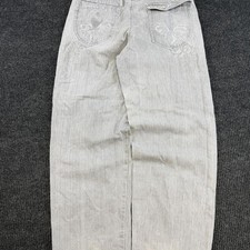 Vintage 2000s Y2K Baggy Wide Leg Skater Jeans Gray Mens 34x34 picture